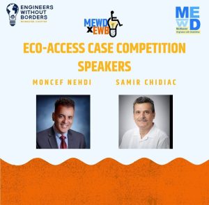 Eco-access case competition speakers promotional graphic