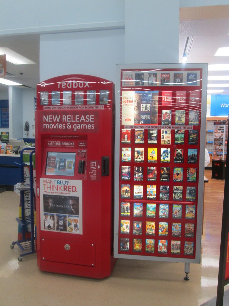 A picture of Redbox in a store