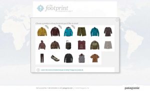 the footprint chronicles website screen shot showing various items of clothing