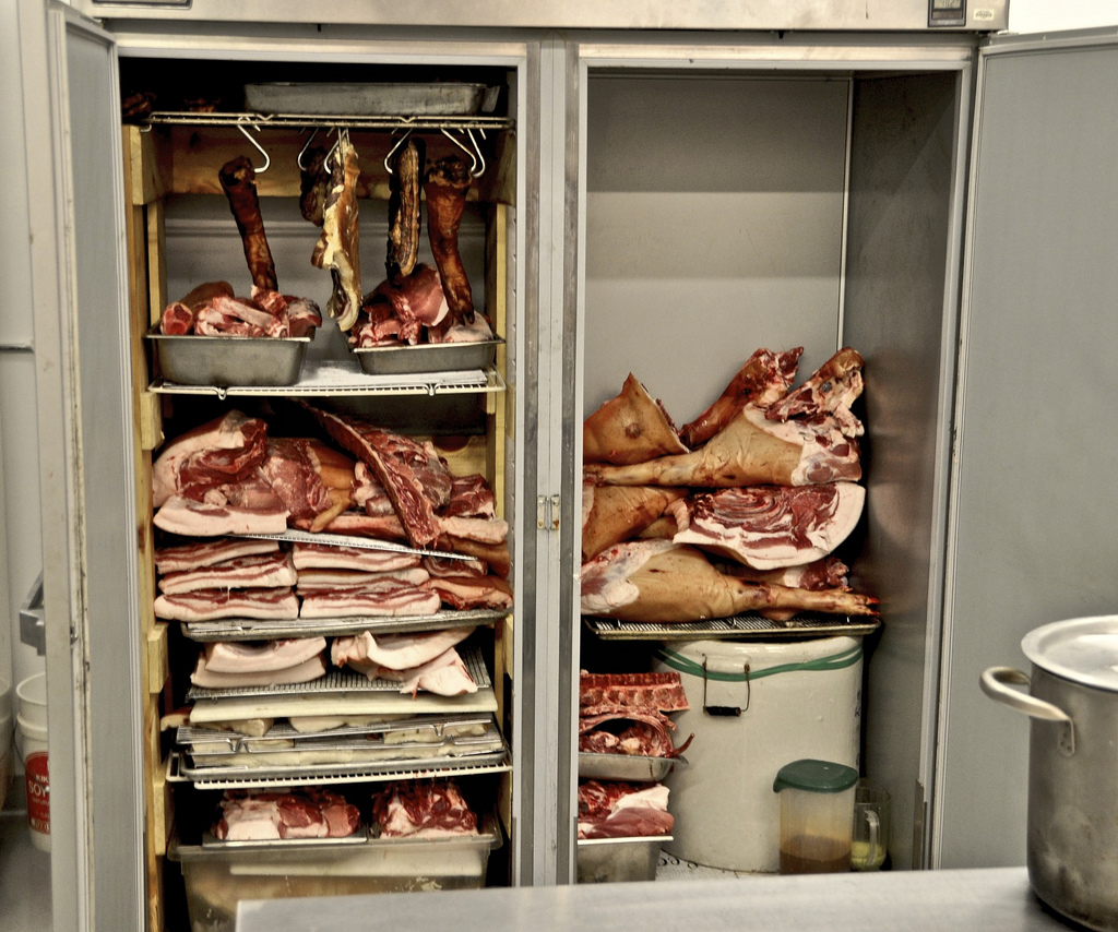 Pig Meat In Fridge