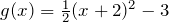 g(x) = \frac{1}{2}(x+2)^2-3