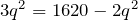 3q^2=1620-2q^2