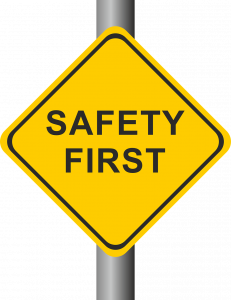 Safety first sign photo