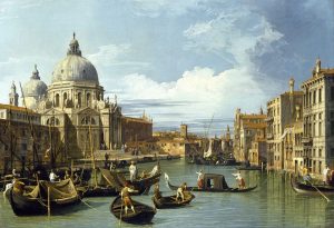 A painting of the Grand Canal in Venice, Italy