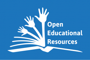 UNESCO OER Logo with hands coming out of a book.
