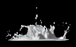 splashing milk
