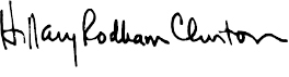 Hillary Rodham Clinton, Signature