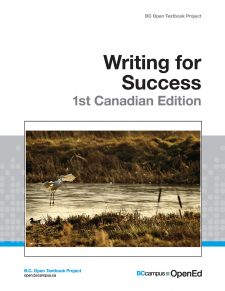 Writing for Success 1st Canadian Edition book cover