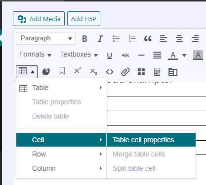 Steps to insert table headings