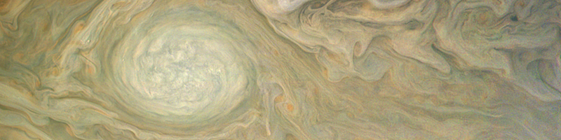 illustration of swirling gases of Jupiter
