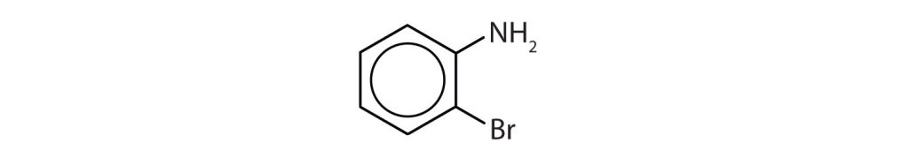 The molecular structure of 1-amino-2-bromobenzne or o-aminobromobenzene or o-bromoaniline