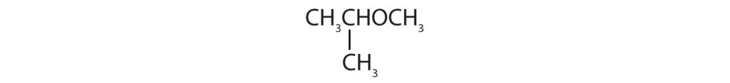 an ether compound with a methyl on one side and a isopropyl group on the other side.