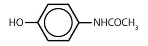 a molecular structure of acetaminophen