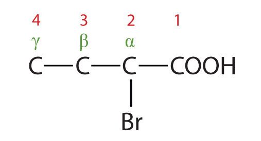 Image shows the parent chain from example 2 and numbers the carbons within the parent chain.