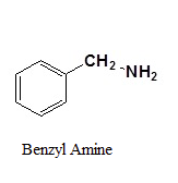 The structure of benzyl amide which is a benzene ring with an adjoining methyl amine group