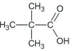 Structure of 2,2-dimethyl propanoic acid.