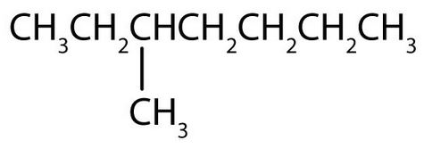a 7 carbon chain with a methyl group at the 3rd carbon