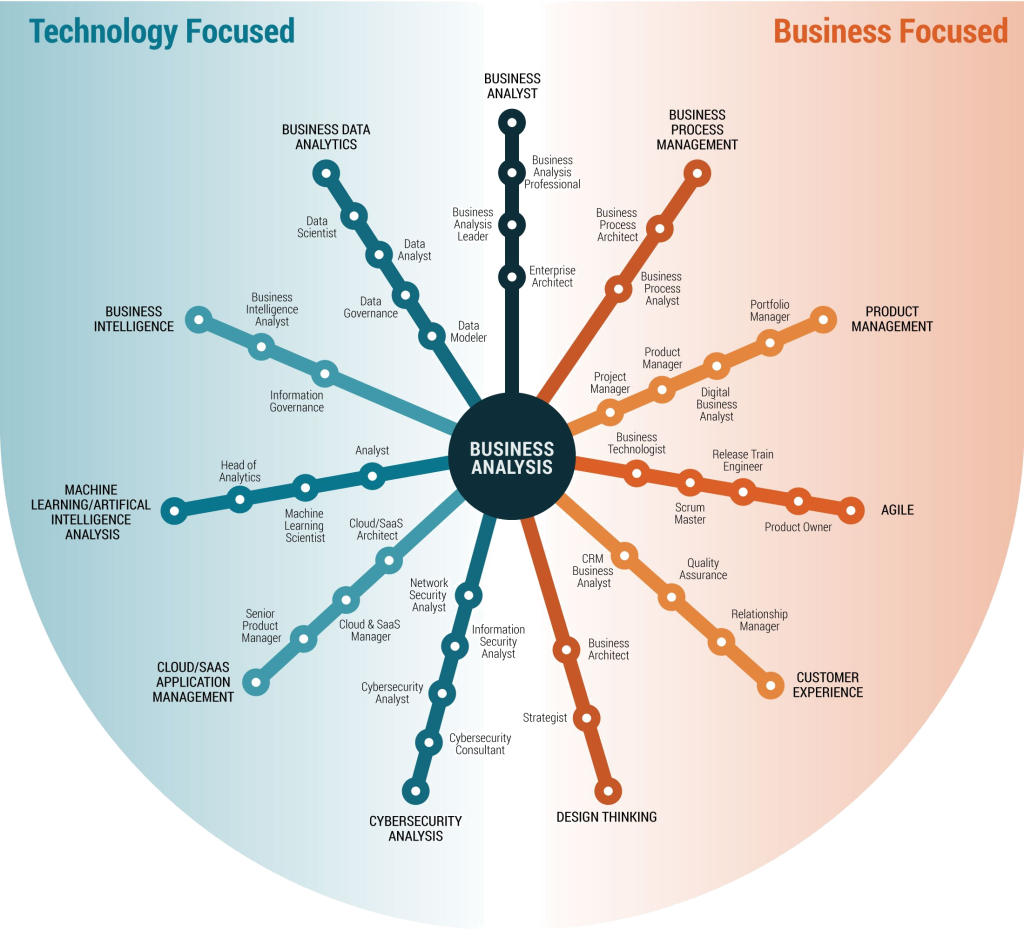 Continuing Evolution of Business Analysis Diagram - Technology Focused