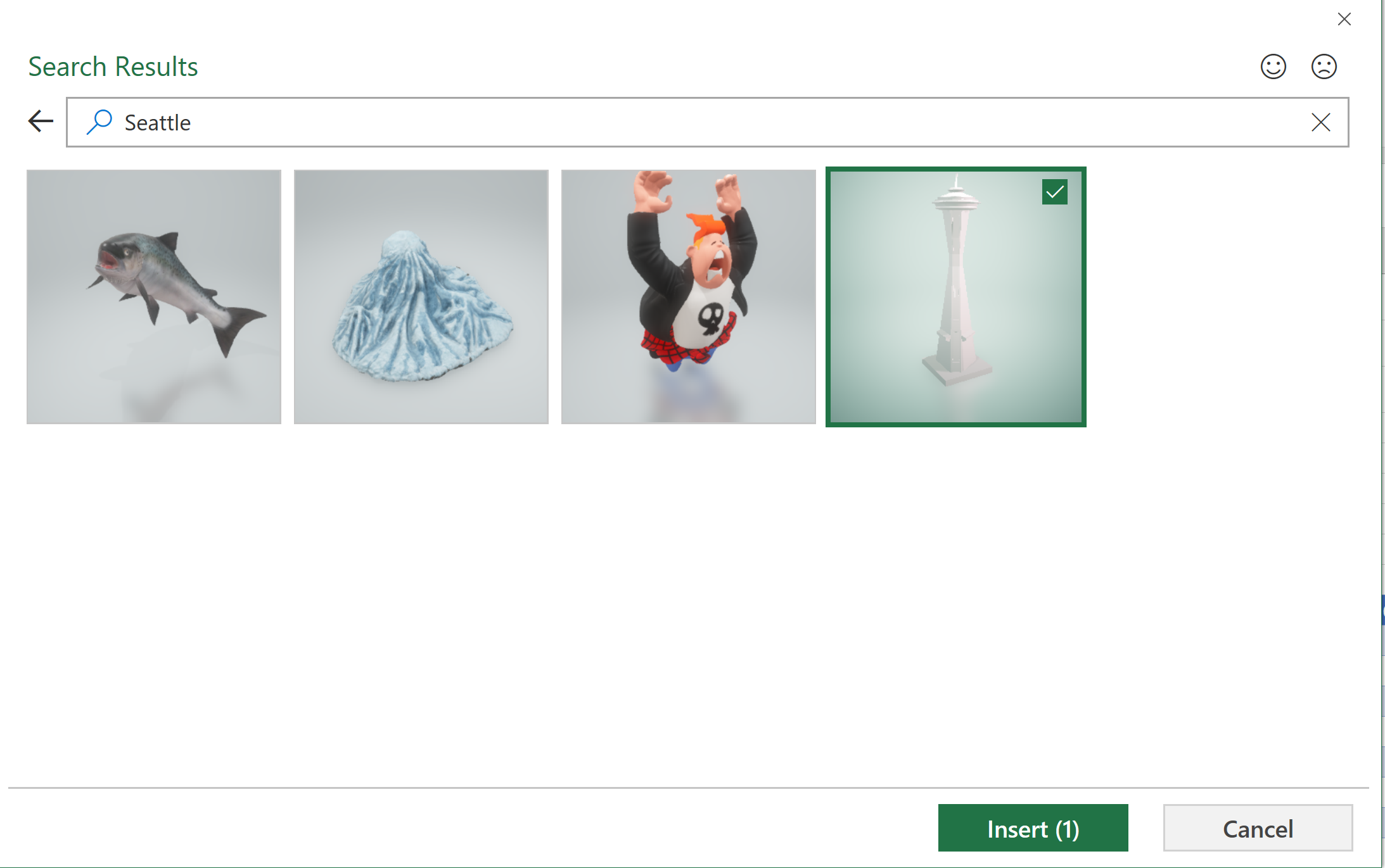 Screenshot of the 3D Model Search Box