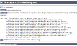 HTTP Status 440 - Bad Request error page