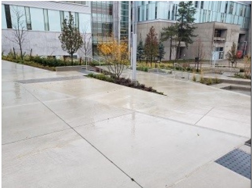 Accessibility ramp at Seneca College.