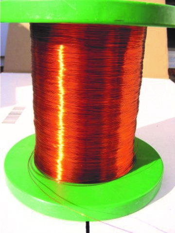Copper wire is composed of many, many atoms of Cu.