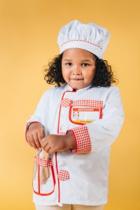 child in a chef uniform