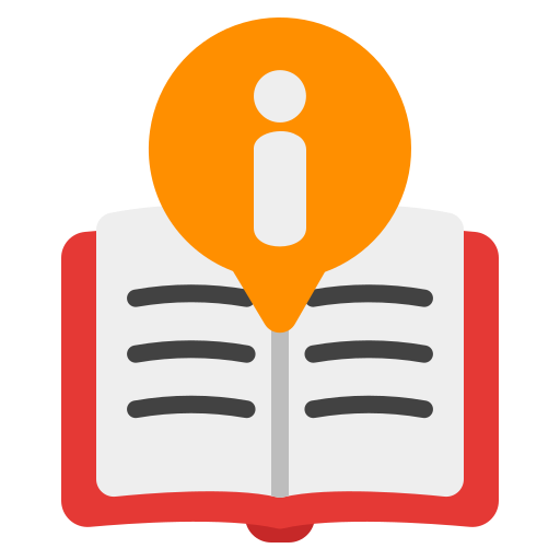 Here we have a manual Book information icon