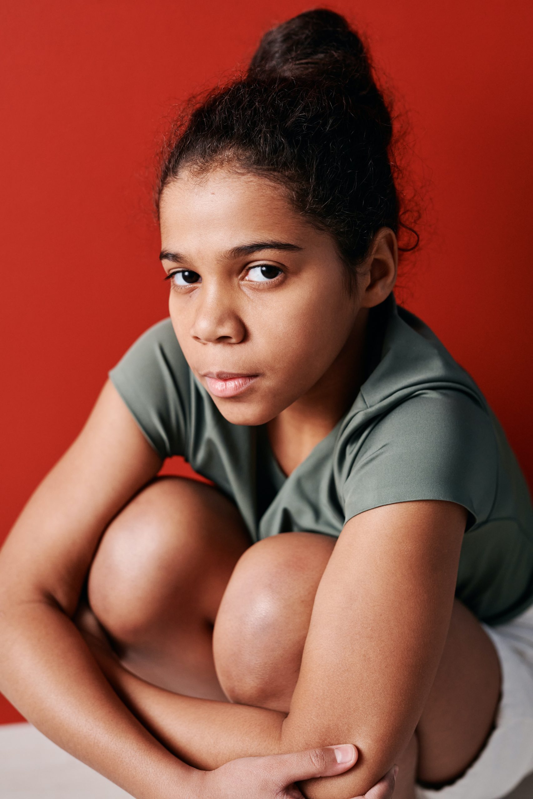 Girl in a green shirt