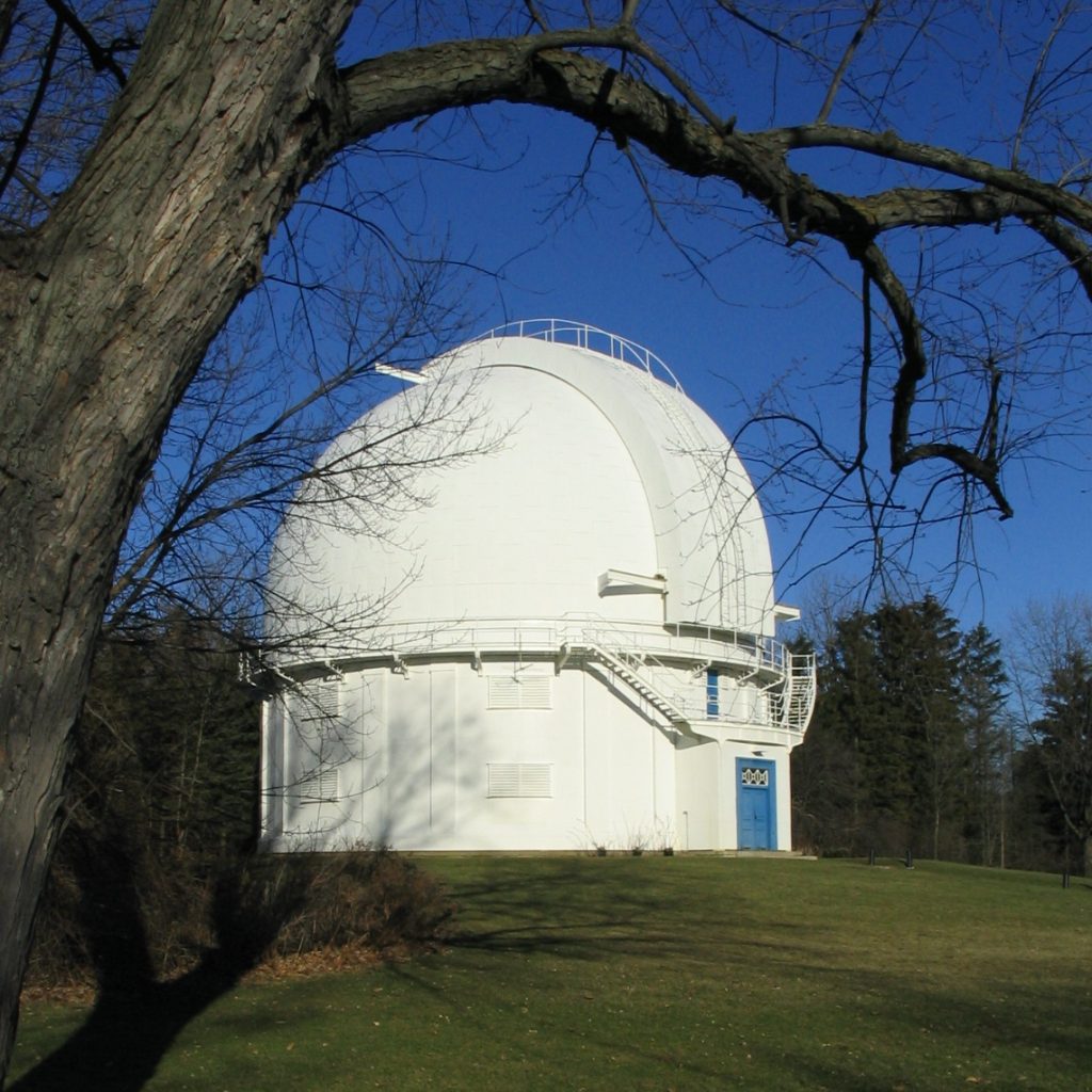 The 74 inch telescope at the David Dunlap Observatory.