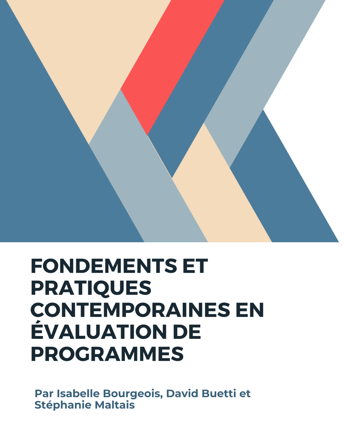Page couverture de Fondements et pratiques contemporaines en évaluation de programmes