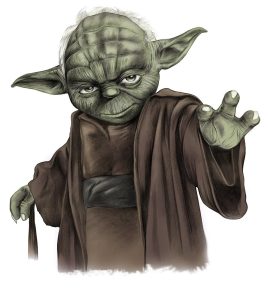 The Star Wars character Yoda.