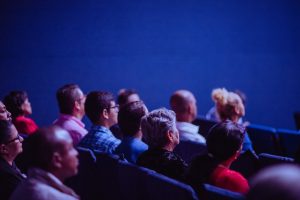 A seated audience