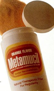 Photo of Metamucil, a OTC psyllium fiber suppliment