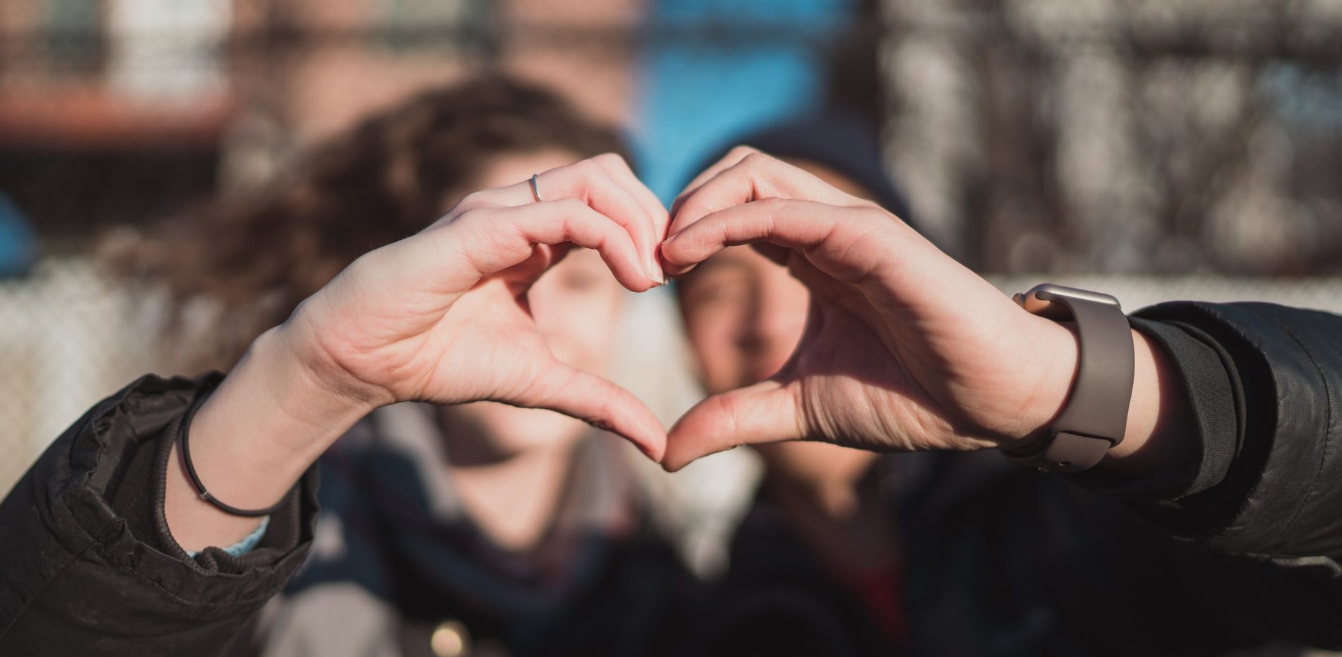 Two hands making heart shape