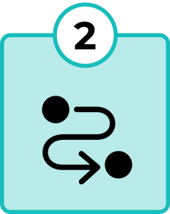 Icon of a part between two points