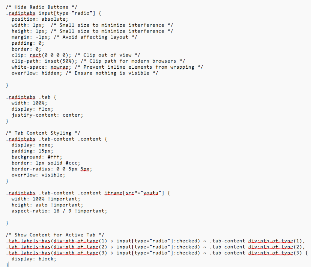 HTML/CSS Code Snippets – Fanshawe OER Training Guide