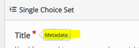 Metadata button is highlighted