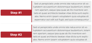 Example of side labeled step boxes