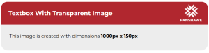 Textbox with transparent image banner
