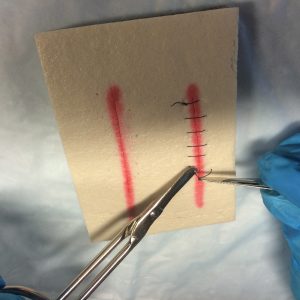 Snip suture distal to the knot