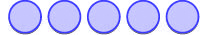 there are five blue circles in this image.