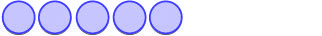 the image shows 5 blue circles.