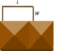 Diagram of a rectangular fence labelled L and W