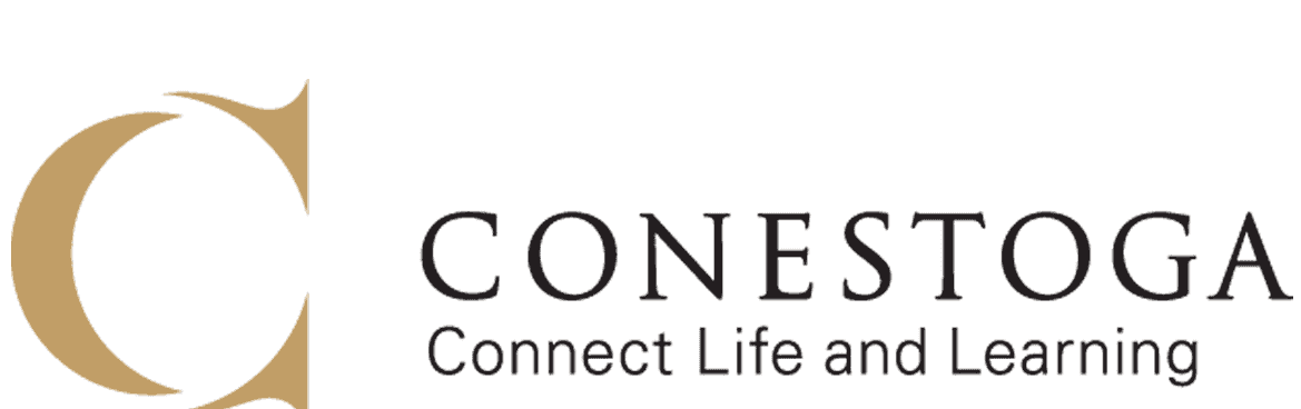 Conestoga College logo with text: Connect Life and Learning