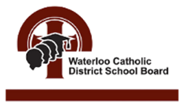 Waterloo Catholic District School Board Logo with text: Waterloo Catholic District School Board