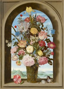 Vase of Flowers in a Window. Creator: Ambrosius Bosschaert the Elder. Date: 1618.