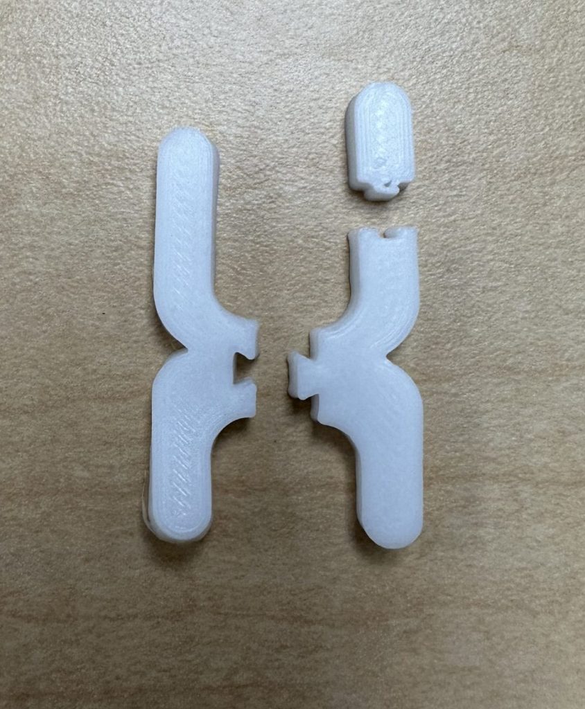Top view of the 3D printed put together / pull apart Chromosomes of Mitosis and Mieosis.