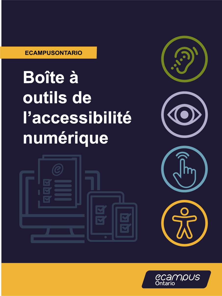 Page couverture de Boîte à outils de l’accessibilité numérique d’eCampusOntario