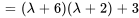 =(lambda+6)(lambda+2)+3